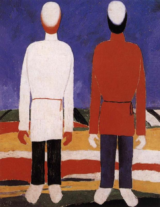 Kasimir Malevich Two men portrait china oil painting image